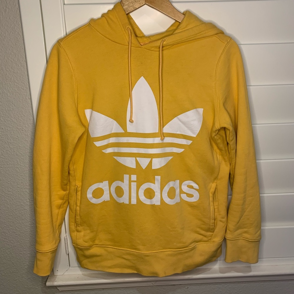 Mustard yellow Adidas hoodie